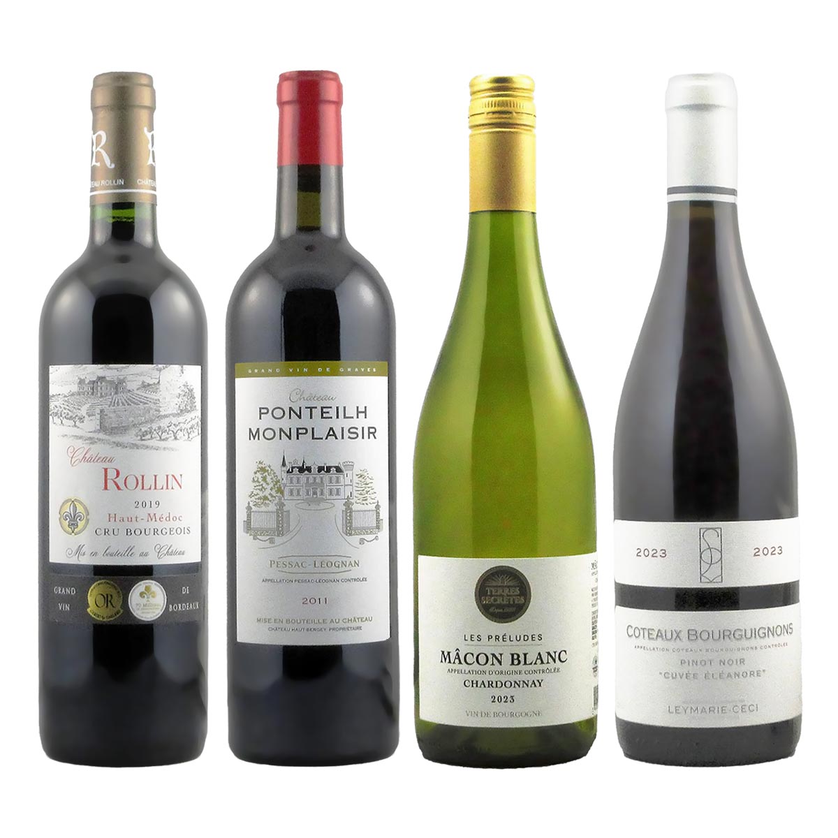 フランス2大産地 ボルドー&ブルゴーニュ飲み比べ4本セット - 恵比寿ワインマート