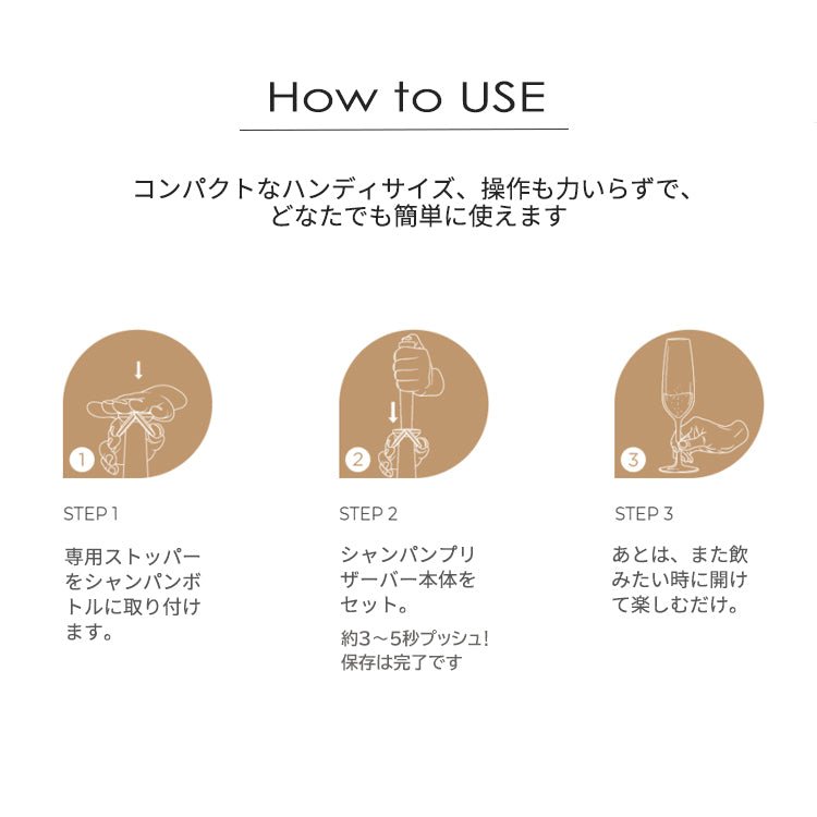 zzysh®(ズィッシュ)シャンパンプリザーバーセット(ガス6本付き) - 恵比寿ワインマート