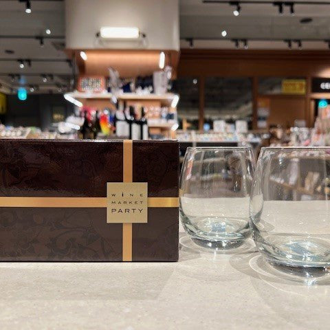 ワインマーケットパーティー ピクニックグラス 2個セット茶色(専用ボックス入り) - 恵比寿ワインマート