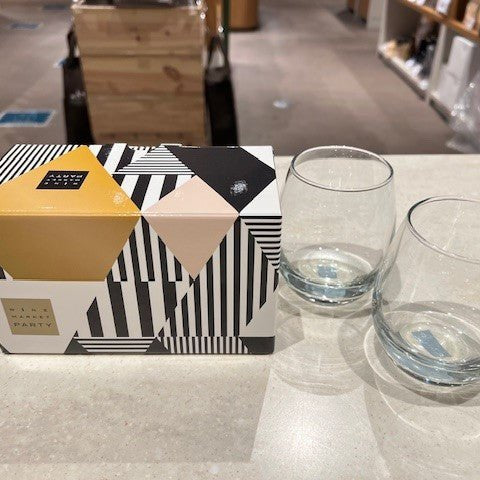 ワインマーケットパーティー ピクニックグラス 2個セット白黒(専用ボックス入り) - 恵比寿ワインマート