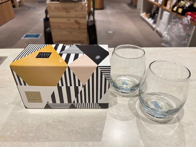 ワインマーケットパーティー ピクニックグラス 2個セット白黒(専用ボックス入り) - 恵比寿ワインマート