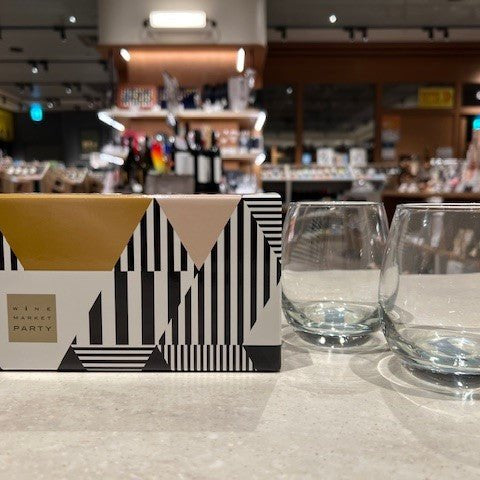 ワインマーケットパーティー ピクニックグラス 2個セット白黒(専用ボックス入り) - 恵比寿ワインマート