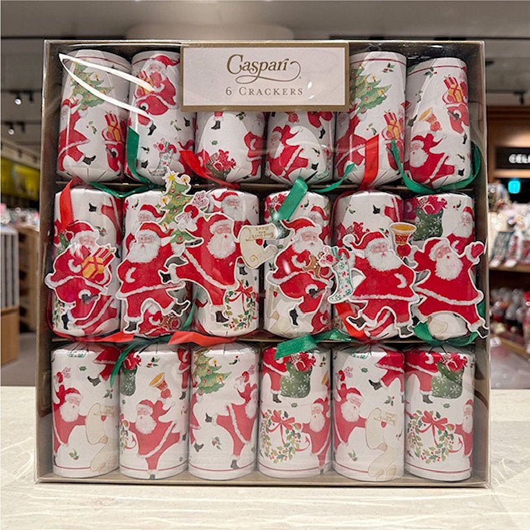 Caspari パーティークラッカー ダンシングサンタ 6個入り - 恵比寿ワインマート