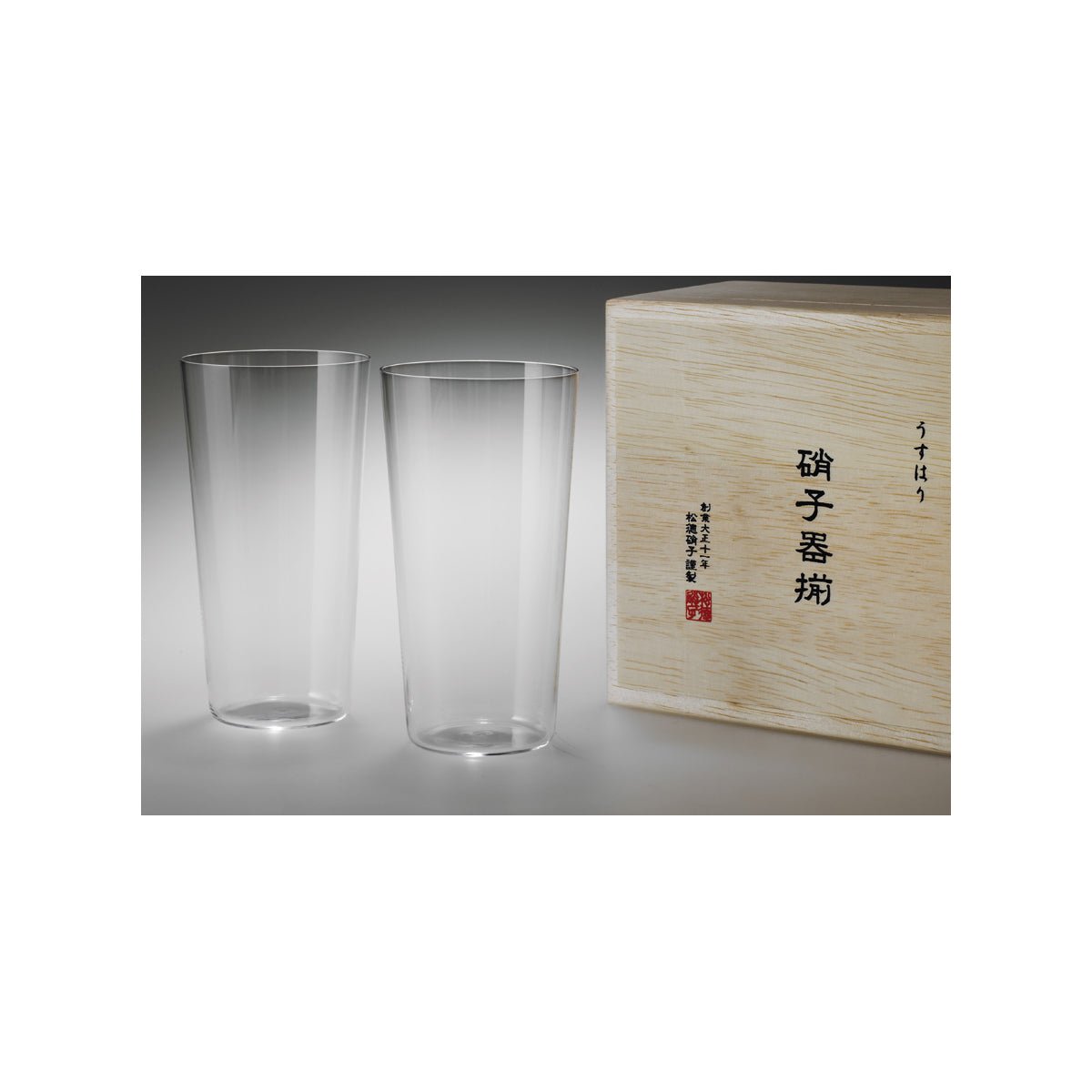 松徳硝子 うすはり タンブラーL 木箱入りペア – 恵比寿ワインマート