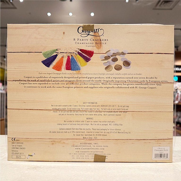 Caspari　パーティークラッカー スパークリングボトル 8個入り - 恵比寿ワインマート